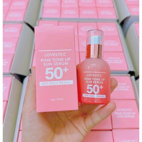 Serum Chống Nắng LovelyCC Pink Tone Up Sun SPF50+ PA+++ | Nâng Tông, Dưỡng Trắng, Kiềm Dầu
