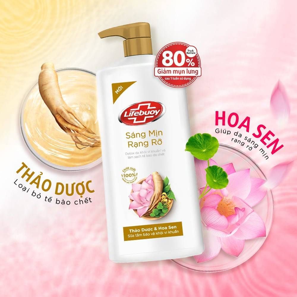 Sữa Tắm Lifebuoy Thảo Dược & Hoa Sen 800G