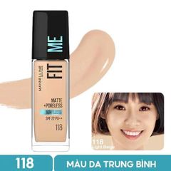 Kem Nền Maybelline Mịn Nhẹ Kiềm Dầu Chống Nắng Fit Me Matte Poreless Foundation 30ML