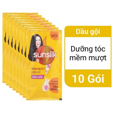 Dầu Gội Sunsilk Mềm Mượt Diệu Kỳ -10 Gói (Dây)