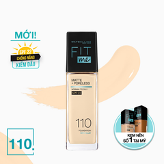 Kem Nền Maybelline Mịn Nhẹ Kiềm Dầu Chống Nắng Fit Me Matte Poreless Foundation 30ML