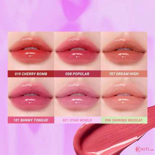 Son môi 4-in-1 DAZZLE ME Color Chrome Melt to Dew Lip Click dưỡng ẩm chống nắng căng bóng đôi môi 2g