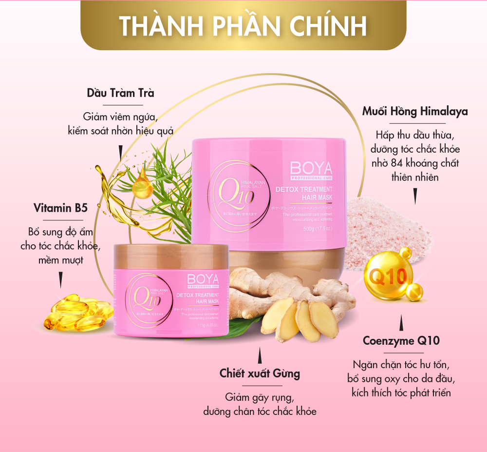 Kem Ủ Tóc Boya Q10 Treatment 500G