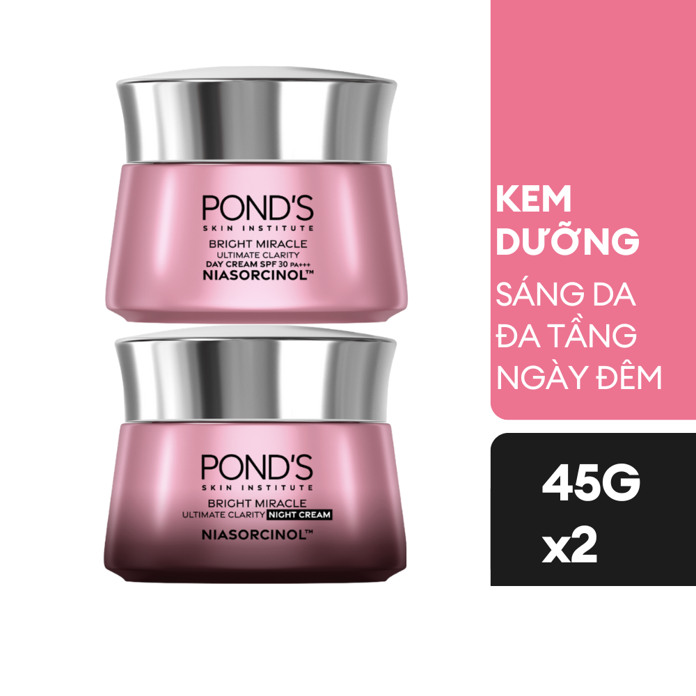 Kem sáng da Pond's Bright Miracle mờ thâm sạm với 50X Niasorcinol 45g