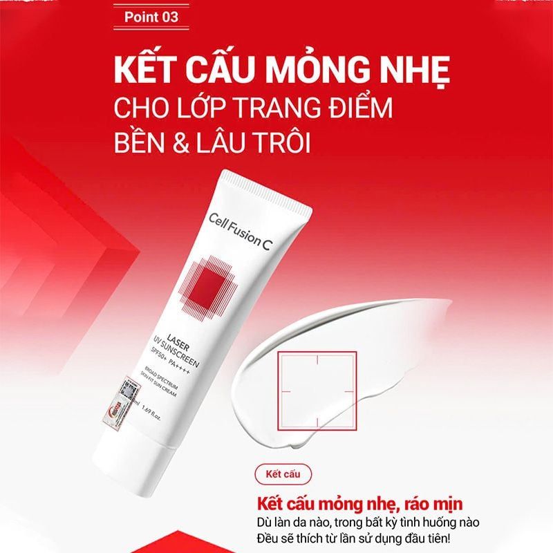 Kem Chống Nắng Cell Fusion C Phổ Rộng Cho Da Treatment Laser Uv Sunscreen 100 Spf50+ Pa++++ 35ml