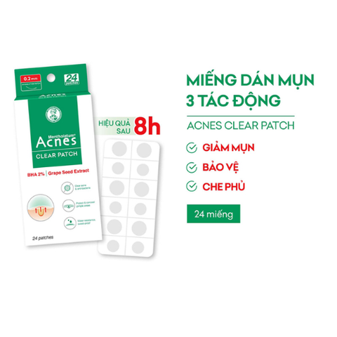 [24 MIẾNG] Miếng Dán Mụn Acnes Clear Patch