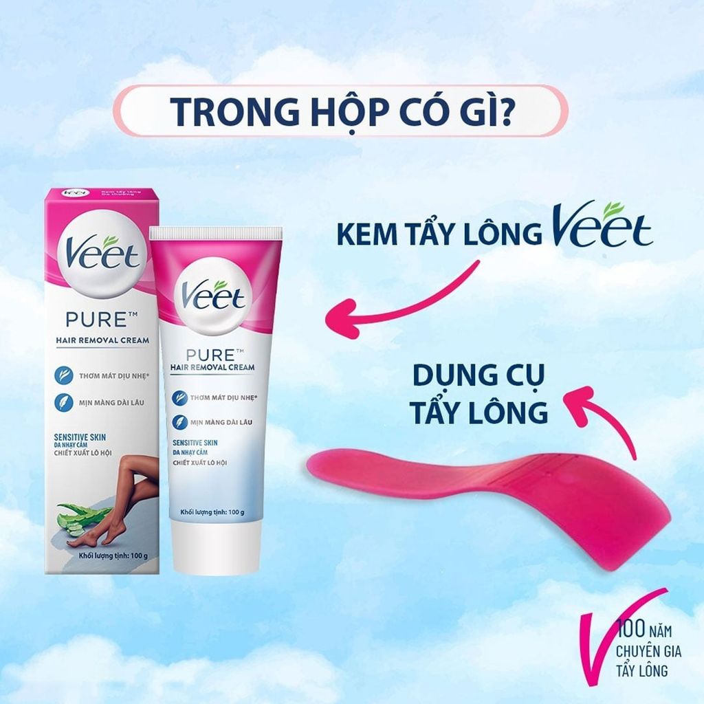 Kem Tẩy Lông Cho Da Nhạy Cảm Veet Hair Removal Cream 50g