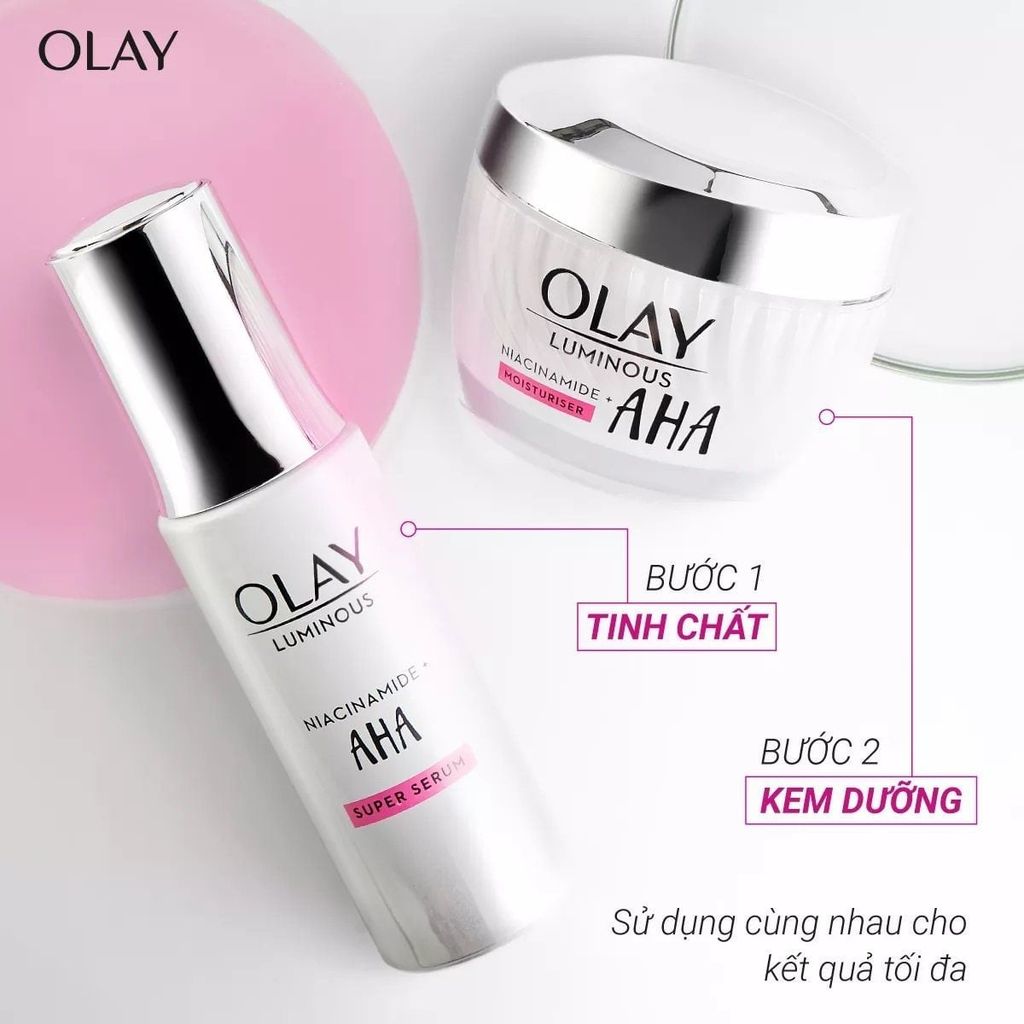 Kem Dưỡng Tái Tạo Và Ngừa Lão Hóa Olay Niacinamide Aha Luminous Niacinamide And AHA Moisturizer 50G