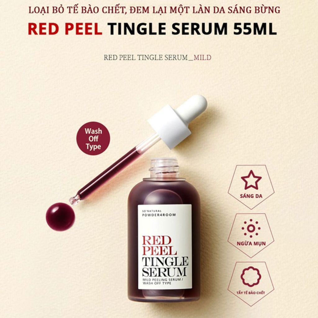 Tinh Chất Tẩy Da Chết So' Natural Red Peel Tingle Serum 35ml