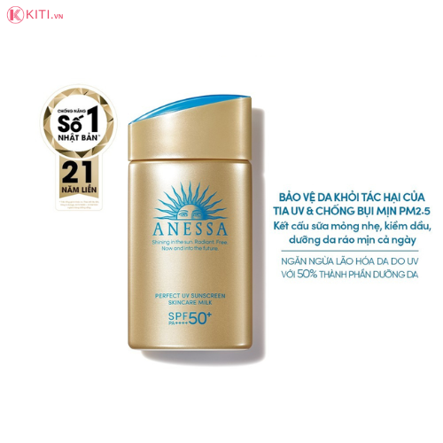 Anessa Sữa Chống Nắng Dưỡng Da Kiềm Dầu Bảo Vệ Hoàn Hảo SPF50+ PA++++