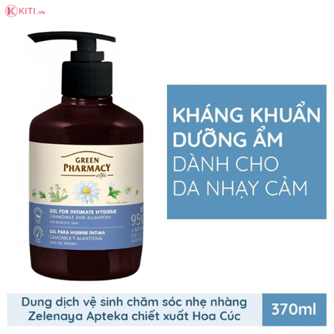 Dung dịch vệ sinh phụ nữ Green Pharmacy (Zelenaya Apteka) dạng gel lành tính, an toàn