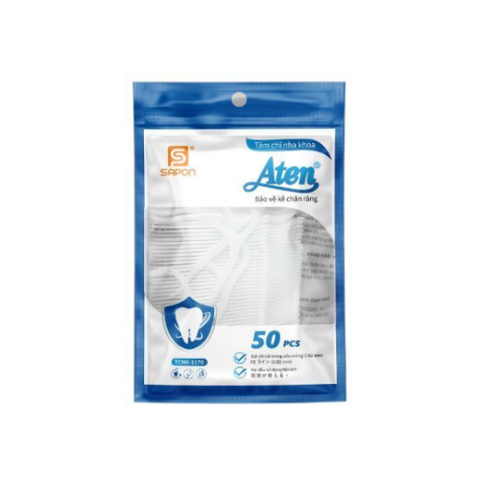 Tăm chỉ nha khoa Aten túi zipper 50pcs