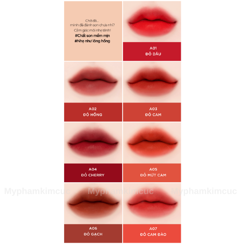 Son Kem Black Rouge Air Fit Velvet Tint Ver 1 The Red