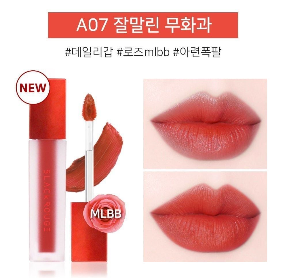 Son Kem Black Rouge Air Fit Velvet Tint Ver 1 The Red