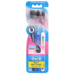Bàn chải đánh răng Oral-B trà đen siêu mềm mảnh vỉ 3 cây