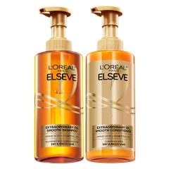 Bộ Gội Xả L'Oreal Dưỡng Tóc Suôn Mượt Tóc Cao Cấp Paris Extraordinary Oil Smooth 440mlx2