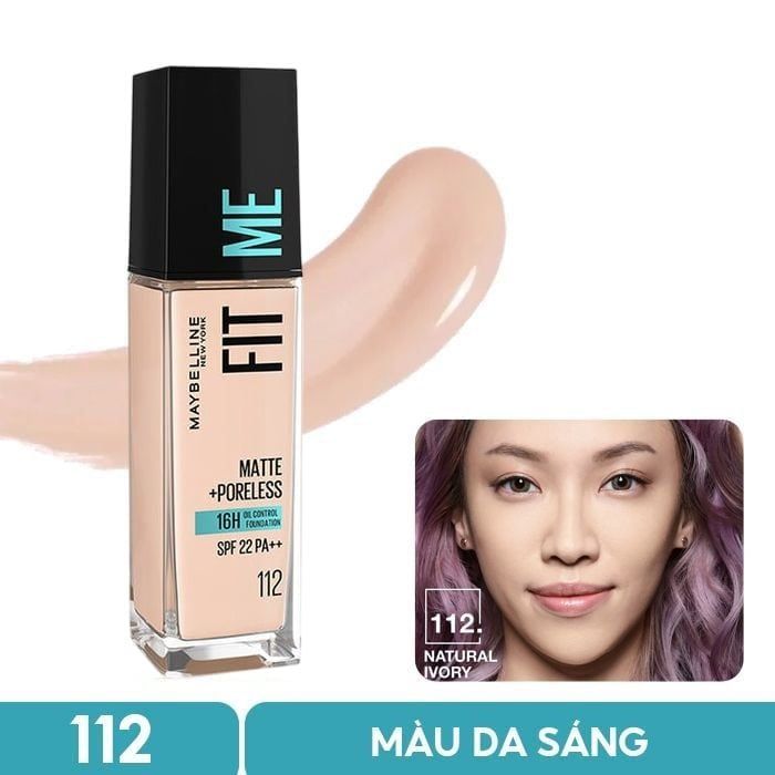 Kem Nền Maybelline Mịn Nhẹ Kiềm Dầu Chống Nắng Fit Me Matte Poreless Foundation 30ML