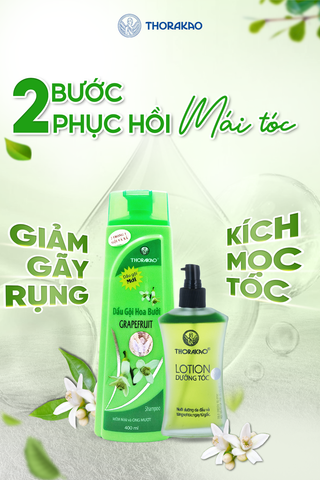 Dầu Gội Hoa Bưởi Giúp Giảm Rụng Tóc, Hỗ Trợ Mọc Tóc Thorakao 400ml