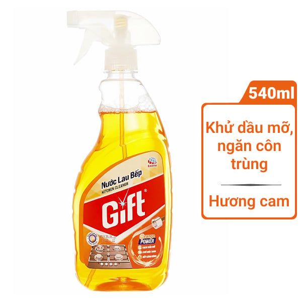 Nước Lau Bếp Gift Hương Cam 540ml
