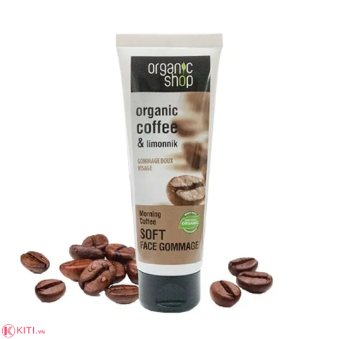Tẩy Da Chết Cho Mặt Organic Shop Chiết Xuất Cà Phê 75ml