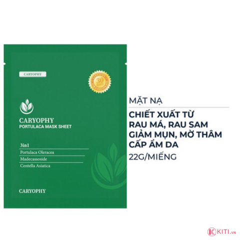 Mặt Nạ Caryophy Portulaca Làm Giảm Mụn, Thâm & Dưỡng Ẩm Da 22g