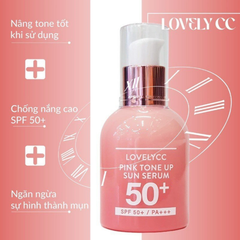 Serum Chống Nắng LovelyCC Pink Tone Up Sun SPF50+ PA+++ | Nâng Tông, Dưỡng Trắng, Kiềm Dầu