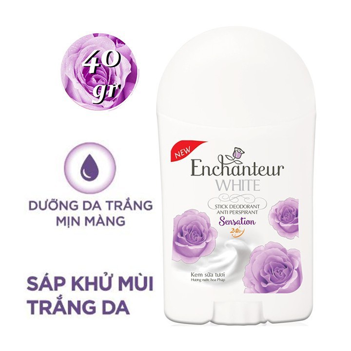 Sáp khử mùi trắng da Enchanteur 40g
