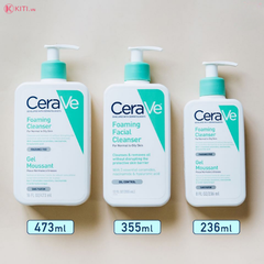 Sữa Rửa Mặt CeraVe Foaming Facial Cleanser Cho Da Dầu/Thường [xanh ngọc]