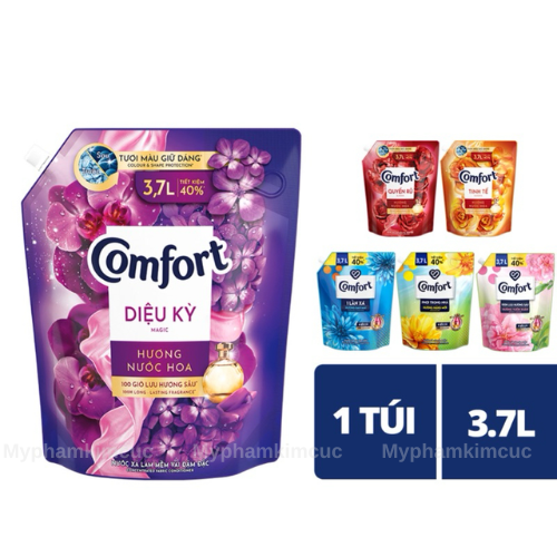 Nước Xả Vải Comfort Hương Nước Hoa Thiên Nhiên túi 3.7L
