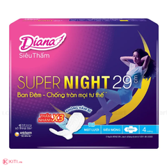 Băng Vệ Sinh Diana Sensi Night Ban Đêm Có Cánh Gói 4 Miếng