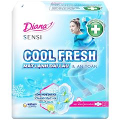 Băng vệ sinh siêu mỏng Xanh Diana Cool Fresh 23cm (8 miếng)