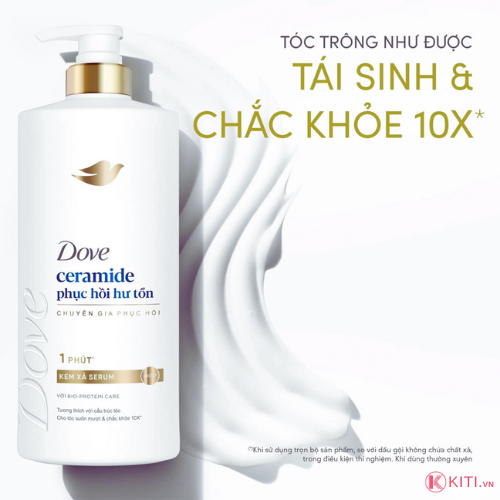 Kem Xả Dove Phục Hồi Tóc Hư Tổn Ceramide 610g
