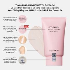[50g] Kem Chống Nắng The Saem Kiềm Dầu, Nâng Tone Cho Da Sáng Hồng Pink Sun Cream EX SPF50+/PA++++