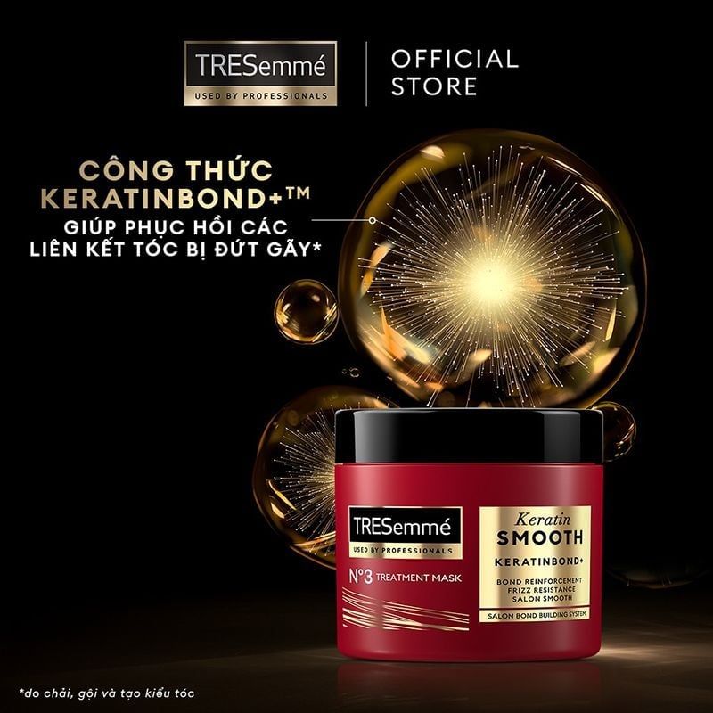 Kem Ủ Tóc TRESemmé Vào Nếp Mượt Mà Keratin Smooth Salon-Quality Treatment Mask 180ml