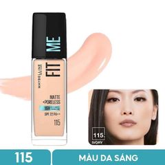 Kem Nền Maybelline Mịn Nhẹ Kiềm Dầu Chống Nắng Fit Me Matte Poreless Foundation 30ML