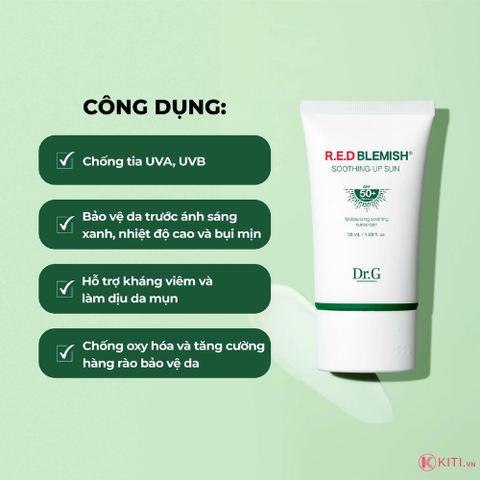 [Mini 20ml] Kem chống nắng phổ rộng cho da mụn Dr.G R.E.D Blemish Soothing Up Sun SPF50+ PA++++