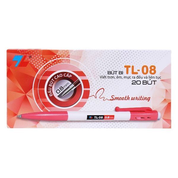 Hộp 20 Cây Bút Bi Thiên Long TL-08 Ngòi 0.8mm