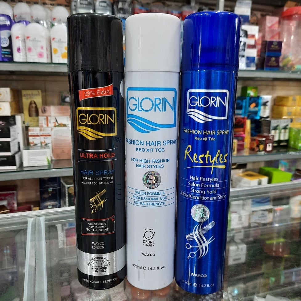Keo xịt tóc Glorin 420ml (mềm,cứng, siêu cứng)