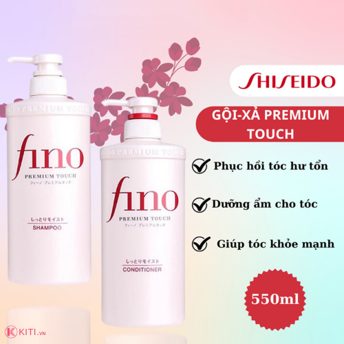 Dầu xả Shiseido Fino Premium Touch hỗ trợ phục hồi tóc hư tổn 550ML