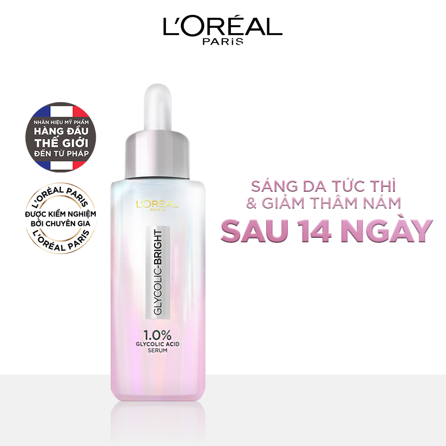 Serum L'oreal Tinh Chất Mờ Thâm Nám Glycolic-Bright Instant Glowing Serum 30ml