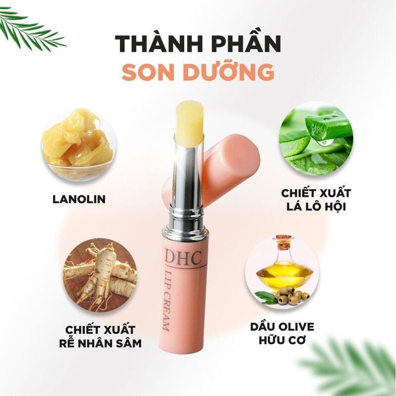 Son Dưỡng Ẩm DHC Cho Môi Mềm Mại, Mịn Màng Lip Cream 1.5g