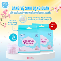 Băng vệ sinh dạng quần Gbbaby 10 miếng/bịch