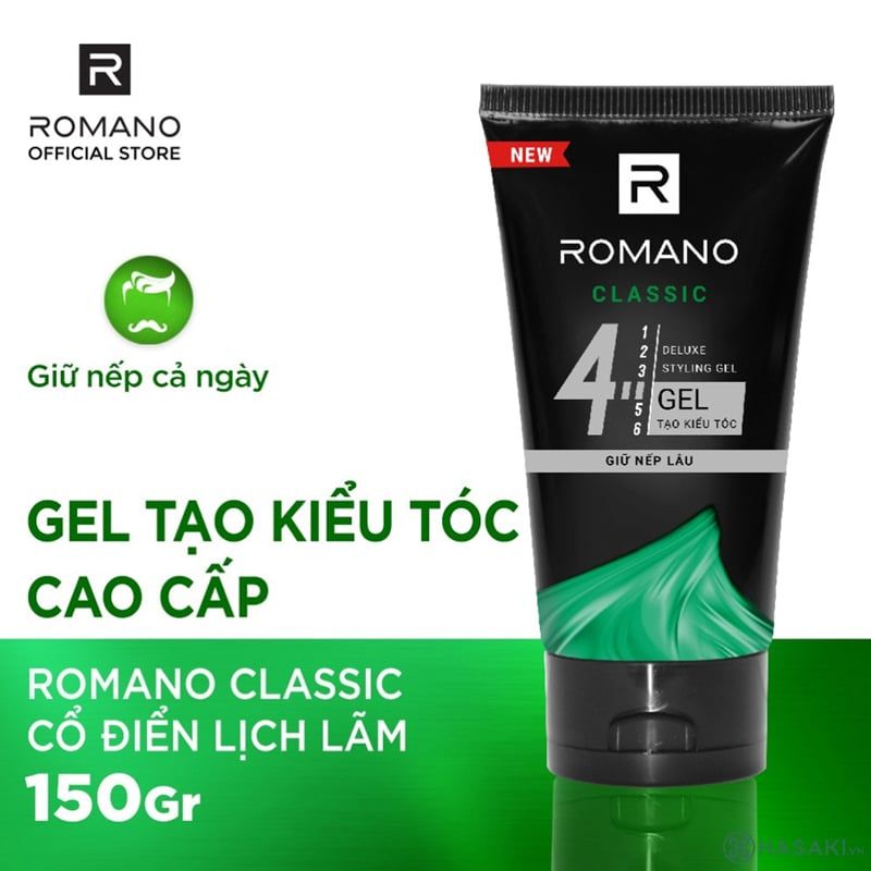 Gel vuốt tóc Romano Classic 150g