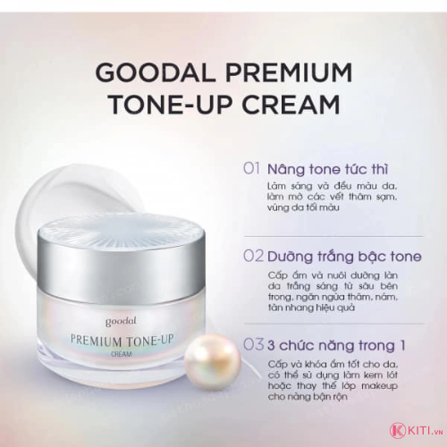 Kem Dưỡng Trắng Da Ốc Sên Goodal Premium Snail Tone Up Cream 30ml