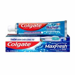 Kem Đánh Răng Colgate Maxfresh Hương Bạc Hà 225g + Bàn Chải Lông Tơ