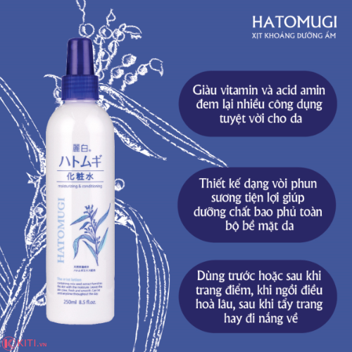 Xịt Khoáng Hatomugi The Mist Lotion 250ml