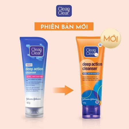 Sữa Rửa Mặt Clean & Clear Deep Action Cleanser Giảm Nhờn Tác Dụng Sâu 100g