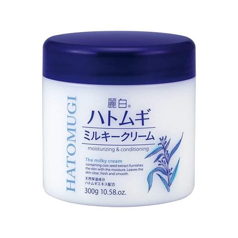 Kem Dưỡng Ẩm Hatomugi Hỗ Trợ Làm Sáng Da Chiết Xuất Hạt Ý Dĩ Moisturizing & Conditioning The Milky Cream 300g
