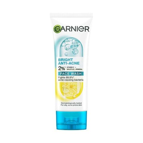 Sữa Rửa Mặt Giảm Mụn & Sáng Da Garnier Anti-Acne 50ml (Tuýp)