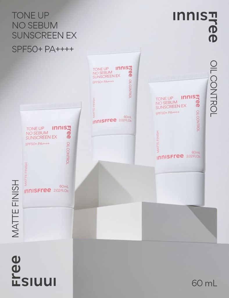 Kem Chống Nắng Innisfree Tone Up No Sebum Sunscreen EX SPF50+ PA++++	60ML